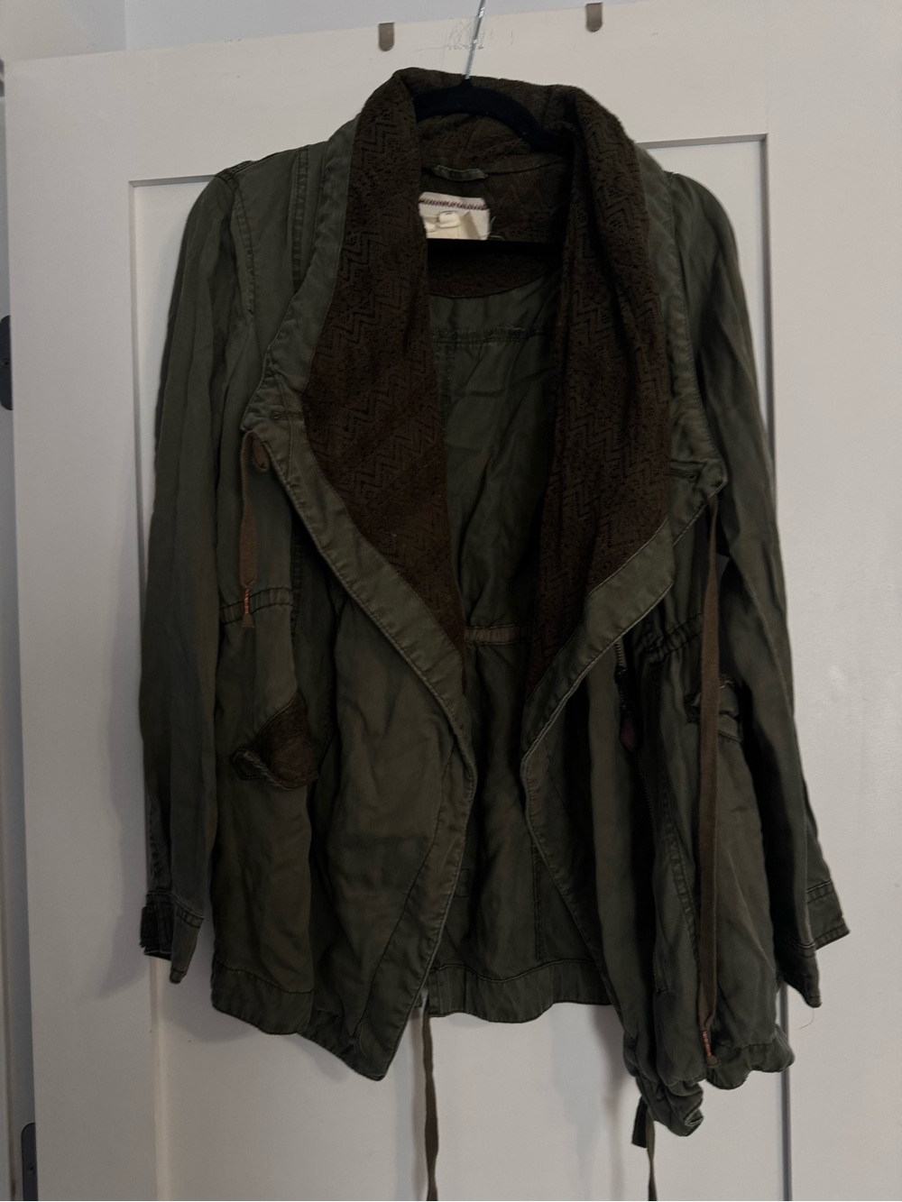 Hei Hei (Anthropologie) Olive Green Women's Draped Jacket